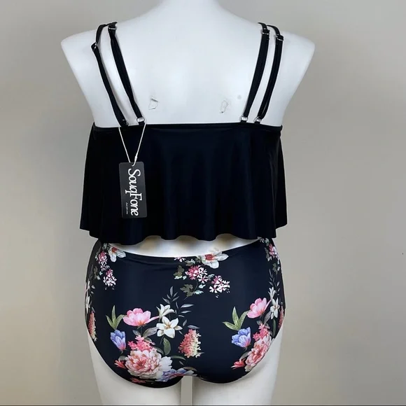 SouqFone Tankini With High Waisted Bottoms - Picture 4 of 8